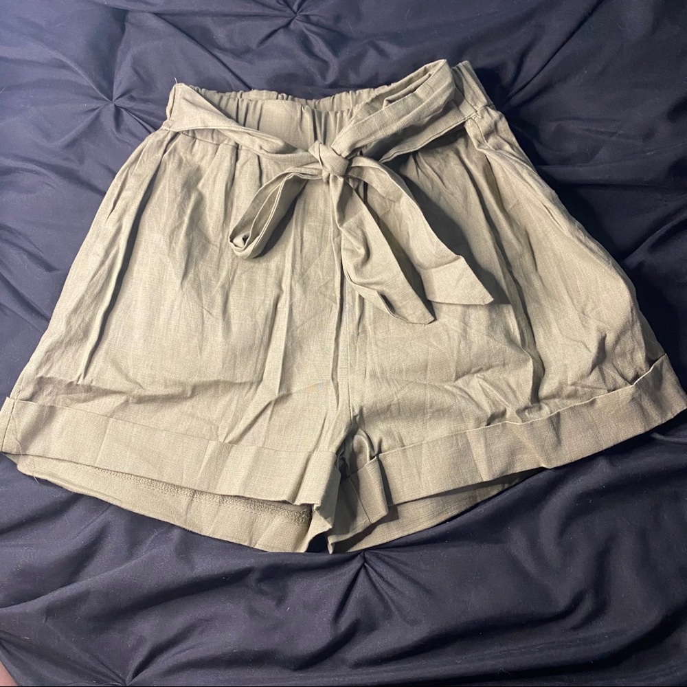 Front tie shorts